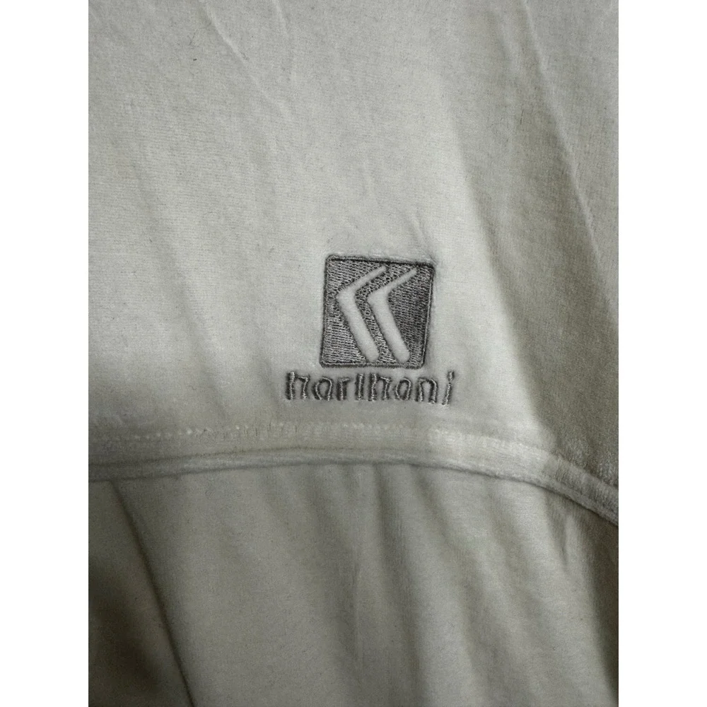 Karl Kani Velour Track Jacket Mens XXL Cream Full Zip Embroidered Excellent